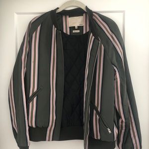 Striped Bomber Jacket